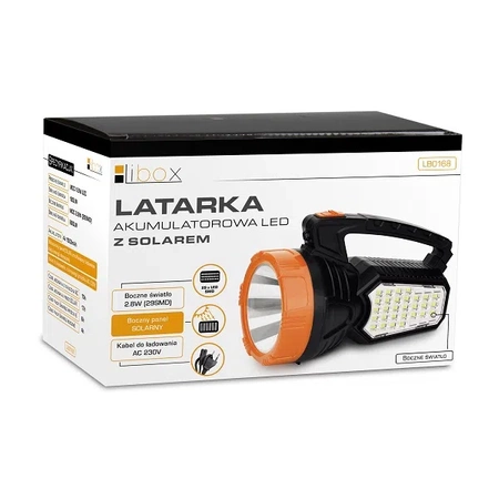 Libox latarka szperacz akumulatorowa z solarem LB0168