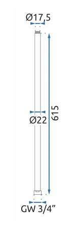 Rea przedłużka do baterii złota 615mm REA-K6651