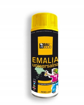 BauSolid emalia uniwersalna w sprayu żółta RAL 1021 400ml