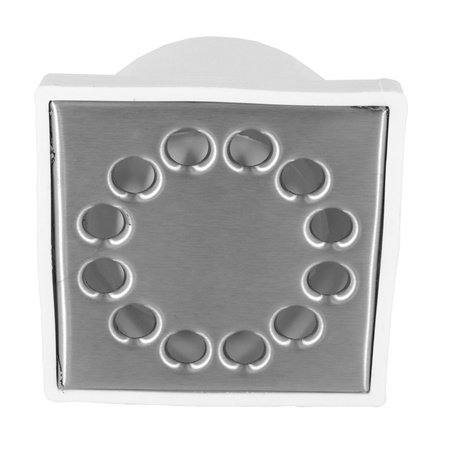 DES kratka kanalizacyjna fi 50 10x10 dolna metal biała 01.016.001