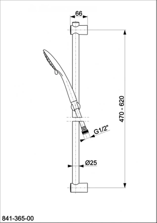 KFA Armatura zestaw natryskowy Moza przesuwny chrom 841-365-00