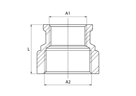 Diamond mufa redukcyjna 1/2x3/4" mosiądz K-270.MUF-RE.15-20.Y.