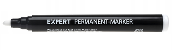Marker permanentny okrągły Expert biały 8415010