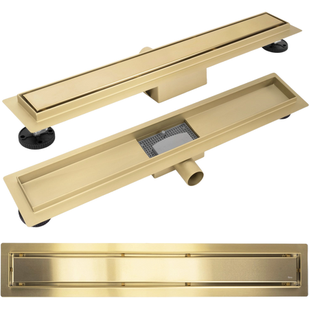 REA odpływ liniowy Neox złoty szczotkowany odwracalny 2w1 60cm Rea-G4892