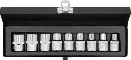 Yato zestaw kluczy nasadowych torx Cr-V E10-E24 9-elementowy YT-0521