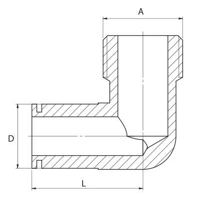 Diamond półśrubunek kątowy 1/2" mosiężny ART.47K-15X15