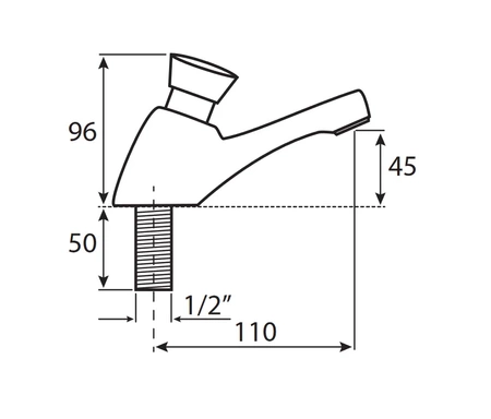 Vedo bateria umywalkowa Hydra czasowa HY015/CH