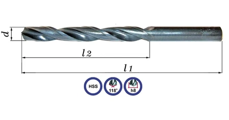 Baildon wiertło walcowane NWKa 11,1mm do stali i żeliwa ogólnego stosowania 00102111011100