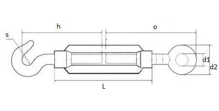 Śruba rzymska hak-oko ocynk M10