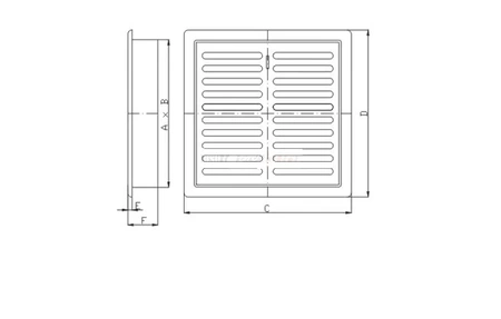Dospel kratka wentylacyjna z żaluzją D/TKZ 140 007-1568