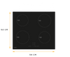 Kernau płyta idukcyjna czarna 60cm KIH64-4B