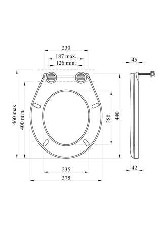 Inter Sano deska sedesowa Arizona duroplast antybakteryjna
