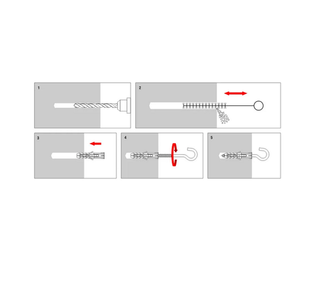 Wkręt-Met kołek rozporowy z hakiem półpełnym 10x50mm 100sztuk WX-10