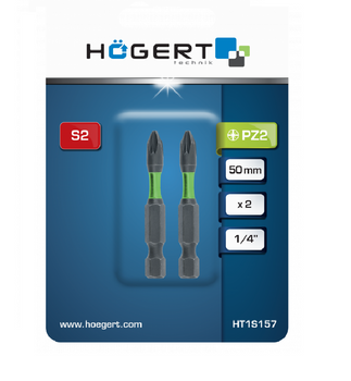 Hogert końcówka wkrętakowa udarowa PH2 50mm 2 sztuki HT1S152